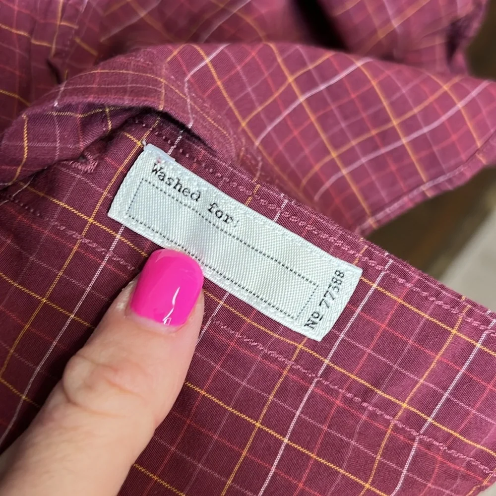 J. Crew Slim Untucked Style Red Plaid Button Down‎ Shirt- M